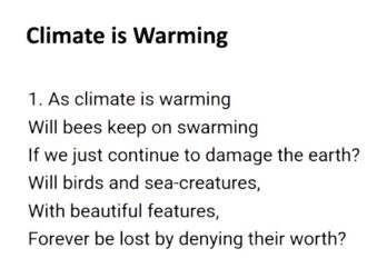 Climate is warming – hymn