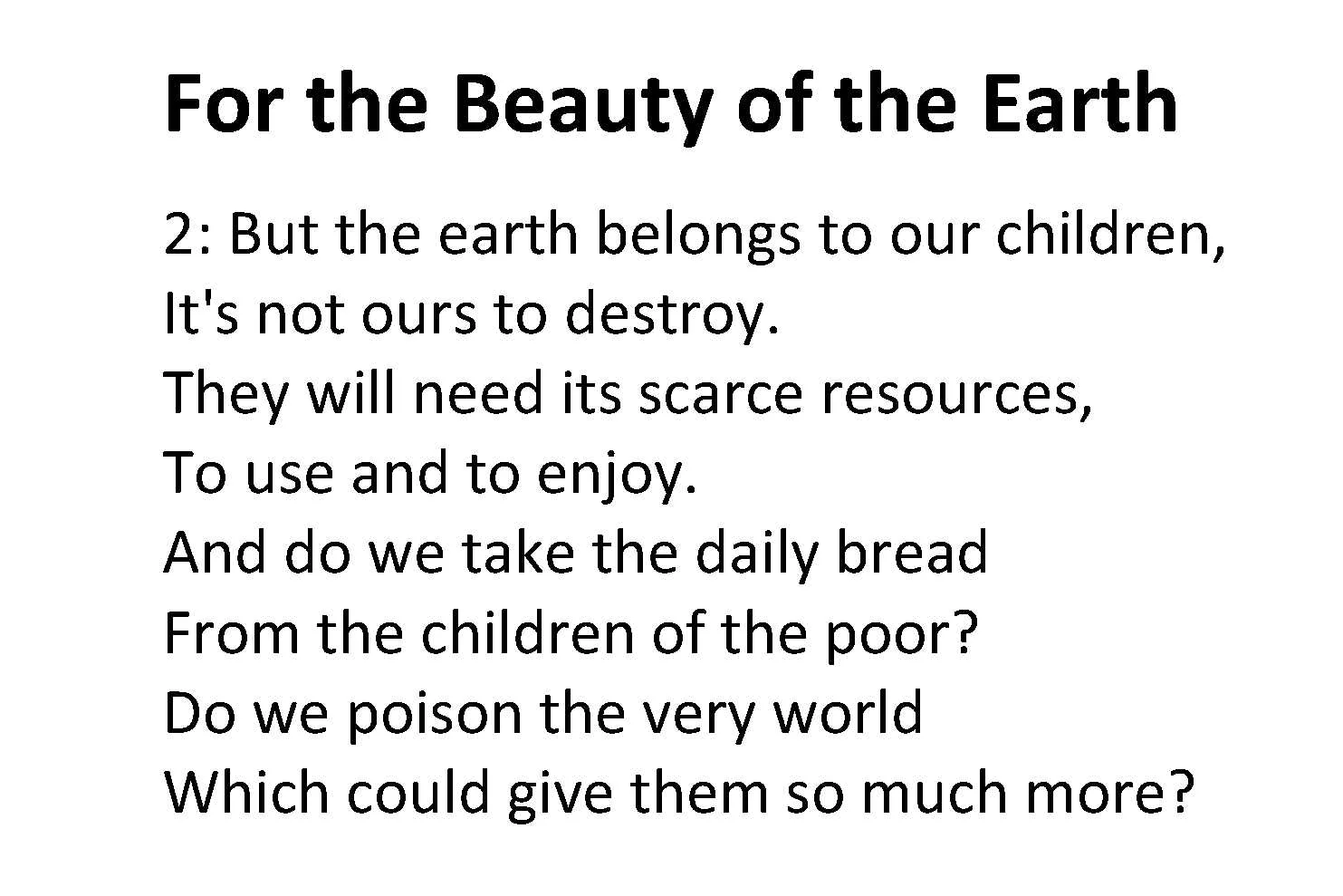 For the beauty of the earth – hymn