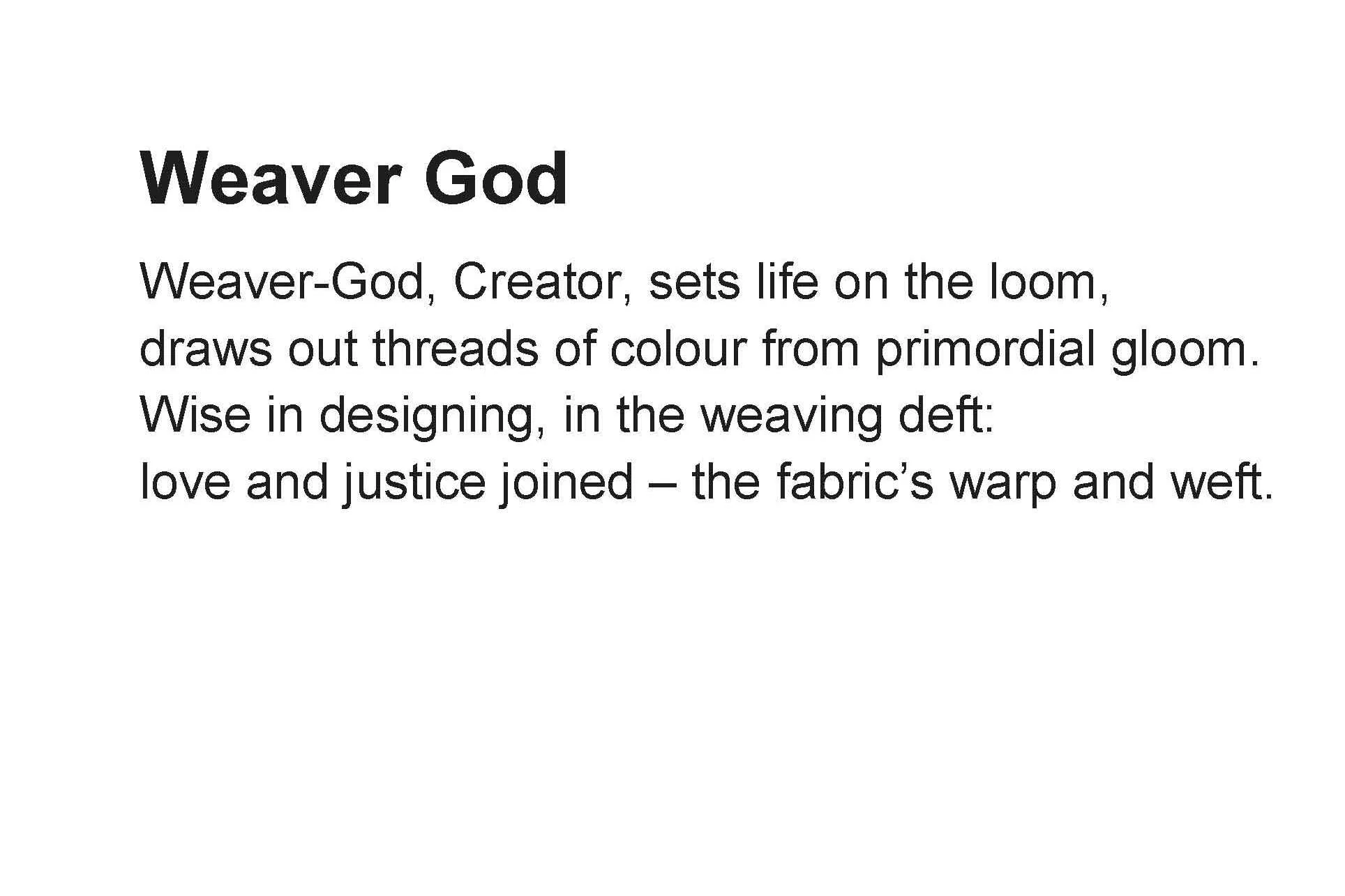 Weaver God – Hymn