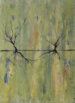 'When dying trees reach out to touch each other, they find a comfort underground' by George Dow